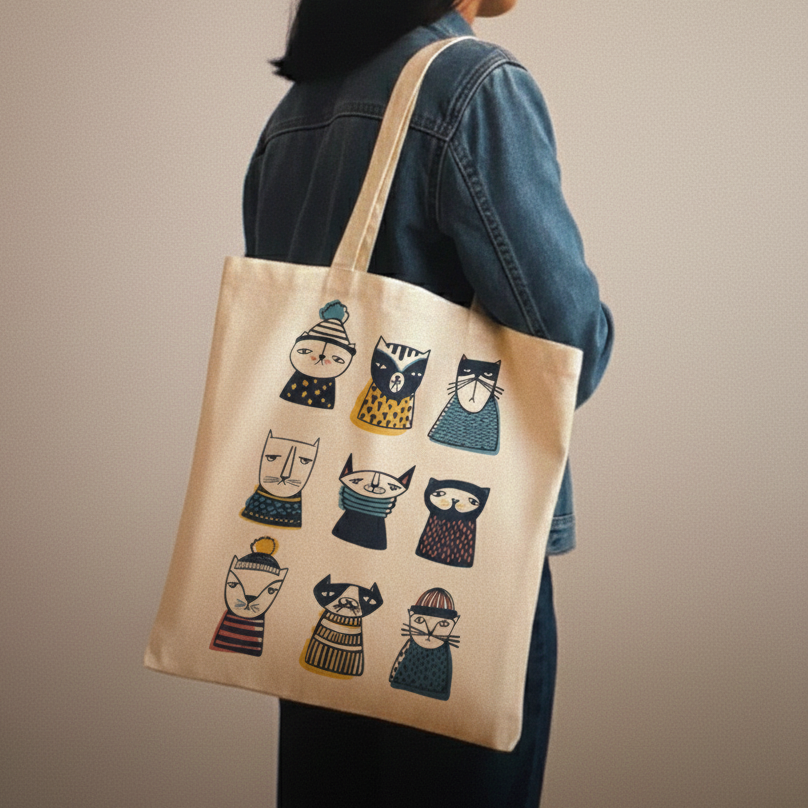 Whiskered Friends Tote