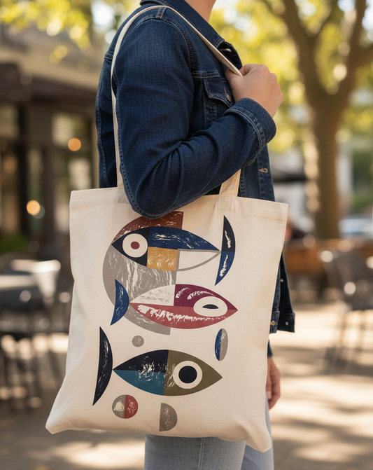 Abstract Fish Tote - Good Dream Design 