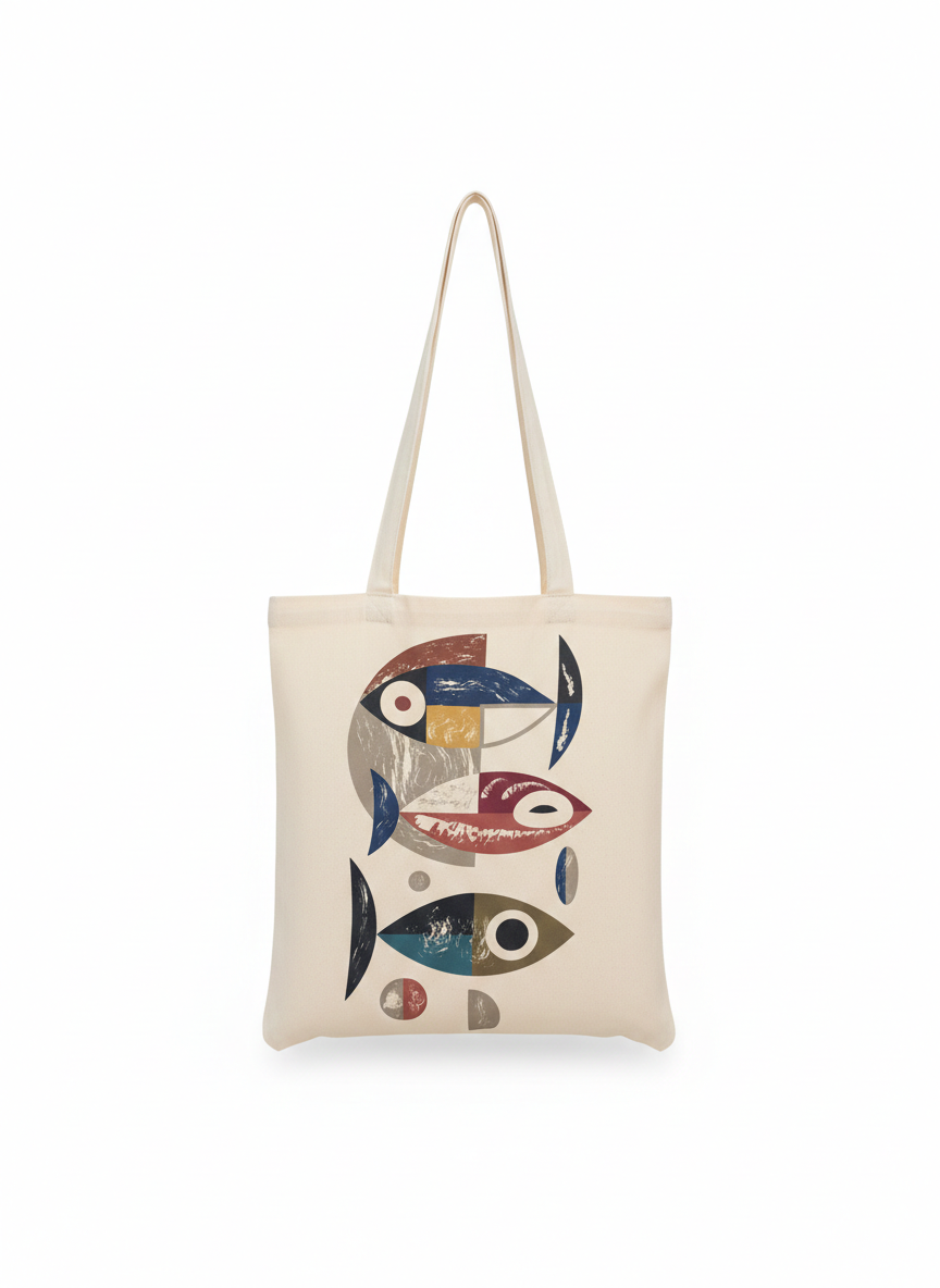 Abstract Fish Tote - Good Dream Design 